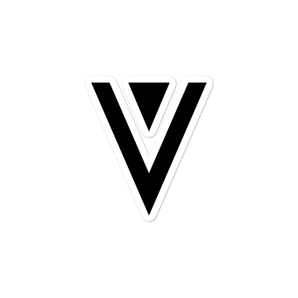 Verge Black Logo Sticker vergecurrency.myshopify.com